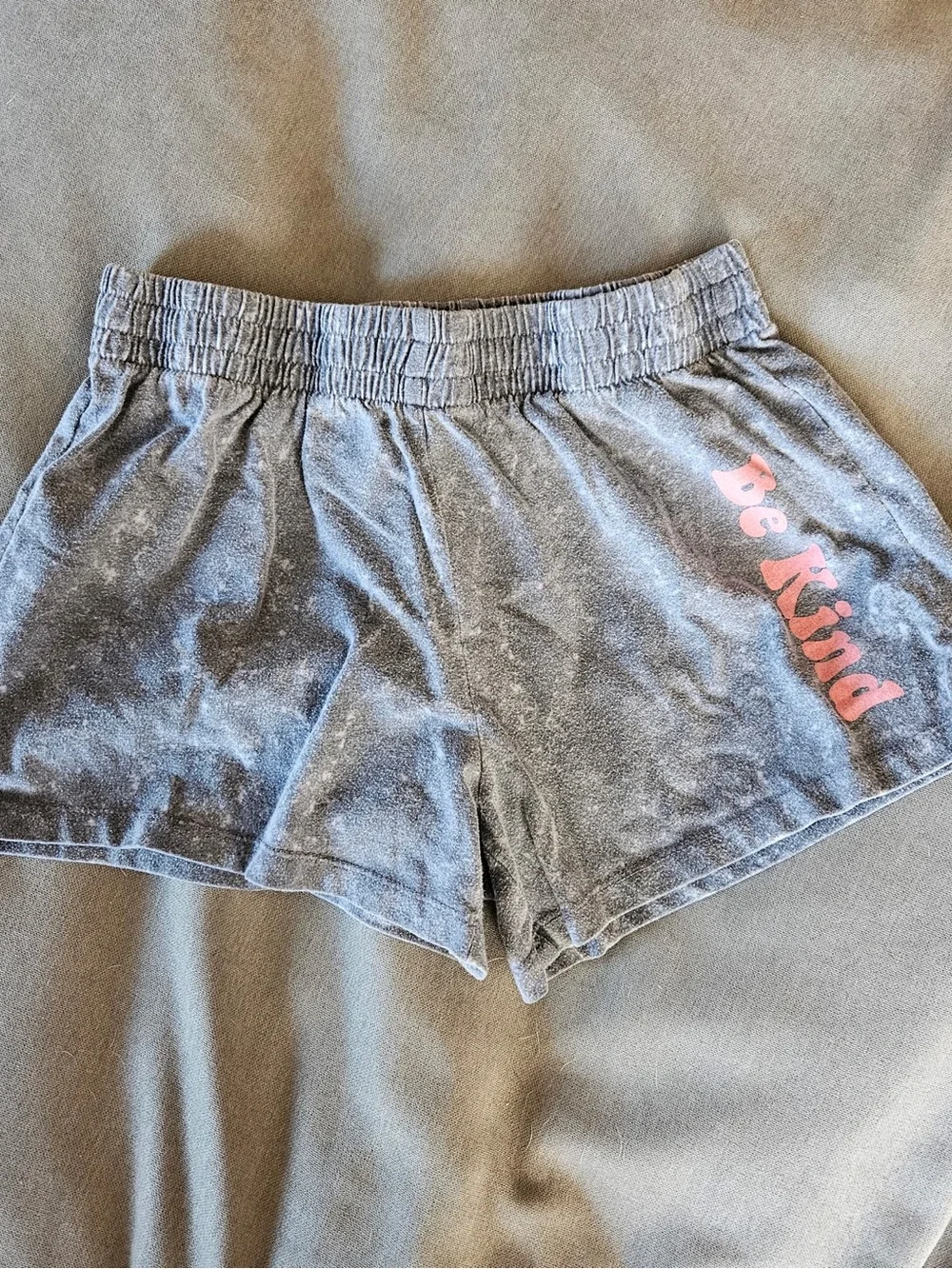 Be Kind Graphic Gray Girls Lounge Shorts